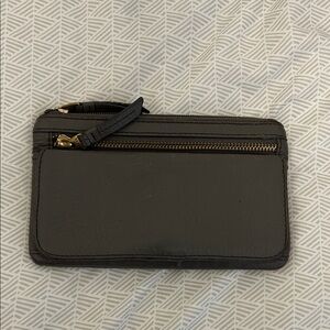 Fossil Gray Leather Wallet